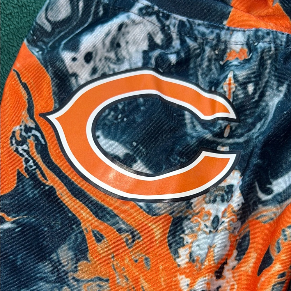 Majestic Zubaz Chicago Bears Women’s Vibrant Orange and Gray Leggings XS - Picture 5 of 5